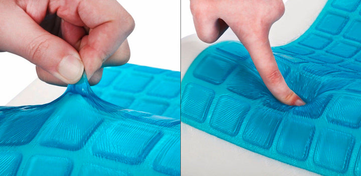 SNAPNAP Gel foam pillow with head recess + cooling gel pads, 50 x 30 cm, height 10 cm, ergonomic and hypoallergenic | Kalsten