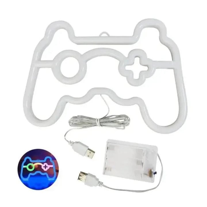 Illuminated Gaming Controller LED Sign – Neon Wall Decor for Gamer Room, Retro Console Emblem | Kalsten