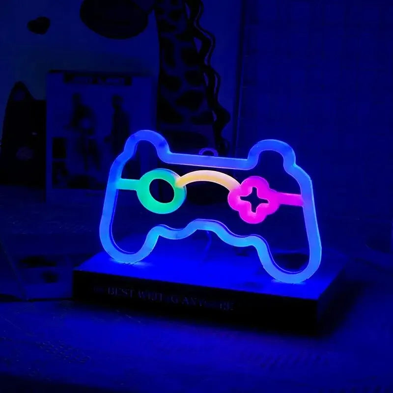Illuminated Gaming Controller LED Sign – Neon Wall Decor for Gamer Room, Retro Console Emblem | Kalsten