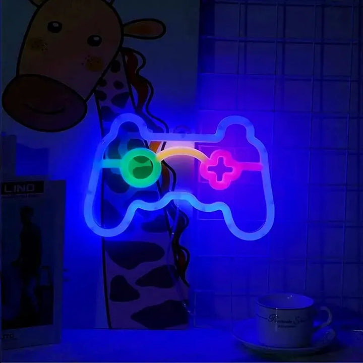 Illuminated Gaming Controller LED Sign – Neon Wall Decor for Gamer Room, Retro Console Emblem | Kalsten