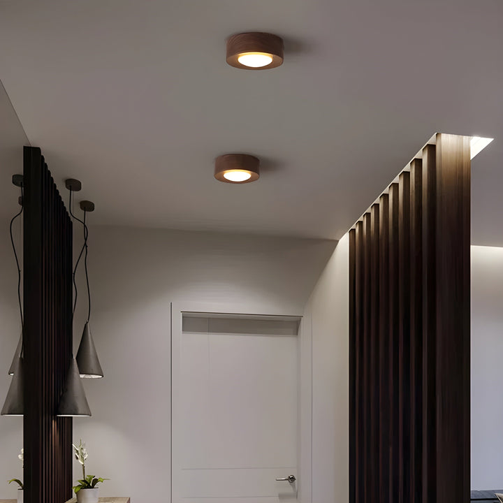 WalnutLume Light – Modern LED Ceiling Light made of Walnut Wood | Kalsten