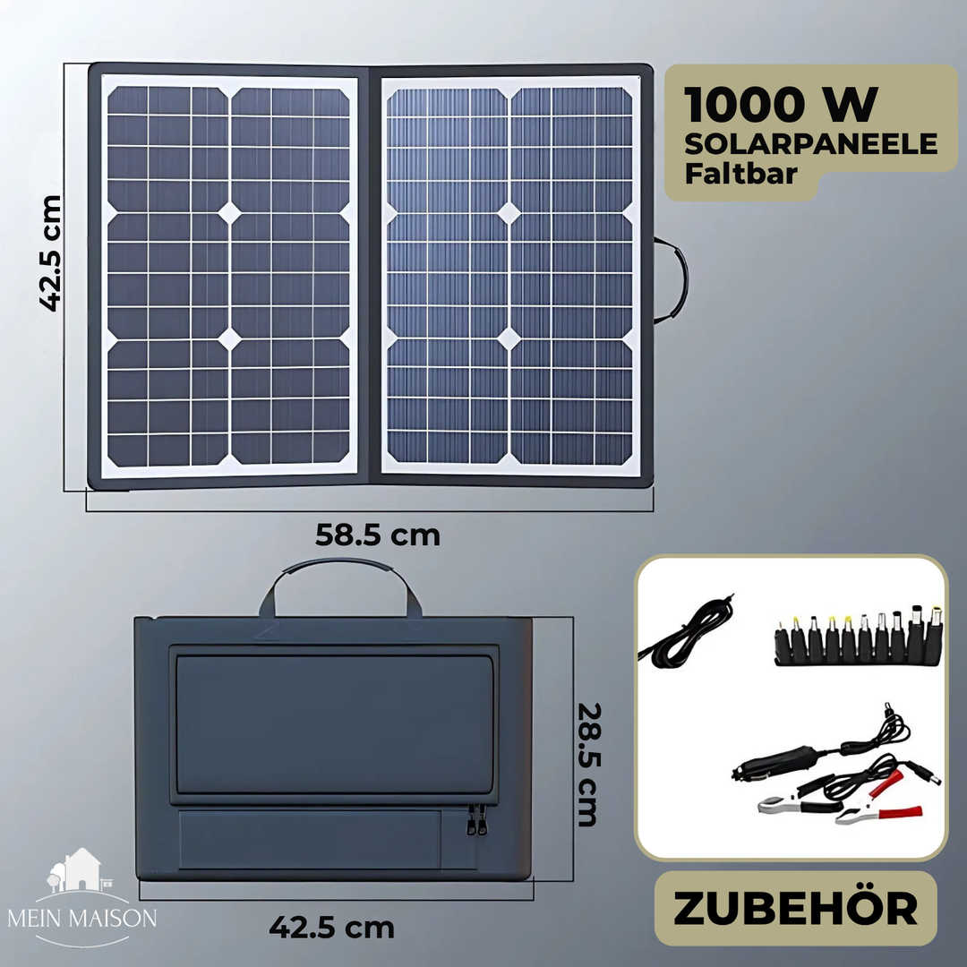 PowerFlex 1000W Foldable Solar Panel – Portable Solar Power for Camping and Outdoor | Kalsten