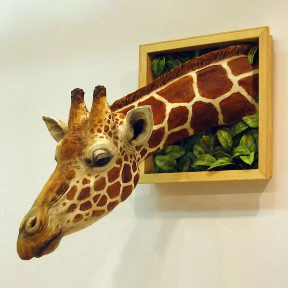 Kalsten | Giraffe head - Wall decoration - 3D sculpture - Lifesize decoration