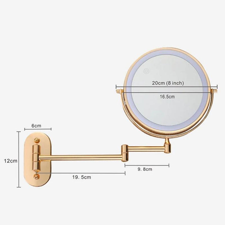 Kalsten | GlamGlow Deluxe LED Makeup Mirror – Magnifying Vanity Mirror with Dimmable Light