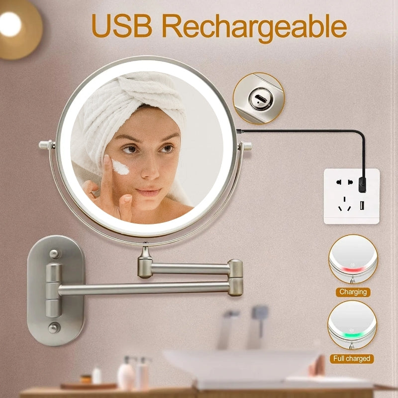 Kalsten | GlamGlow Deluxe LED Makeup Mirror – Magnifying Vanity Mirror with Dimmable Light