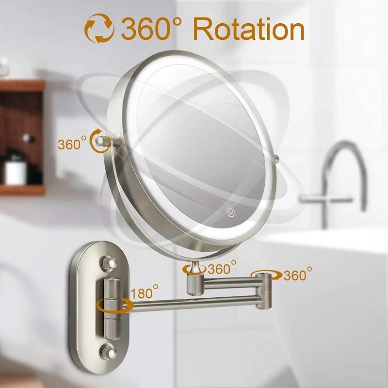 Kalsten | GlamGlow Deluxe LED Makeup Mirror – Magnifying Vanity Mirror with Dimmable Light