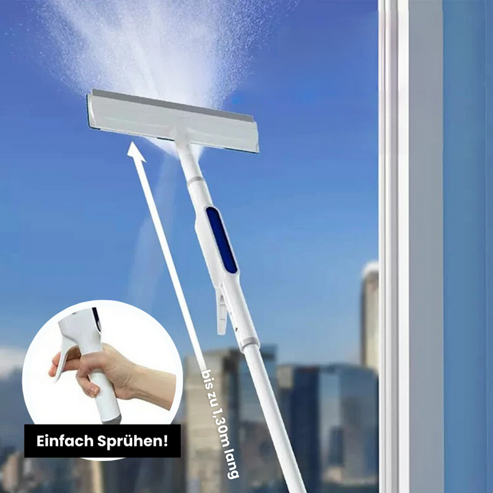 3-in-1 Rotatable Window Cleaner with Telescopic Handle and Spray Function | Kalsten