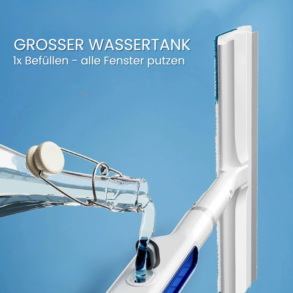 3-in-1 Rotatable Window Cleaner with Telescopic Handle and Spray Function | Kalsten