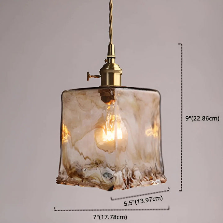 Luxurious Crystal Ceiling Lamp - Amber GlassElegance Noxord