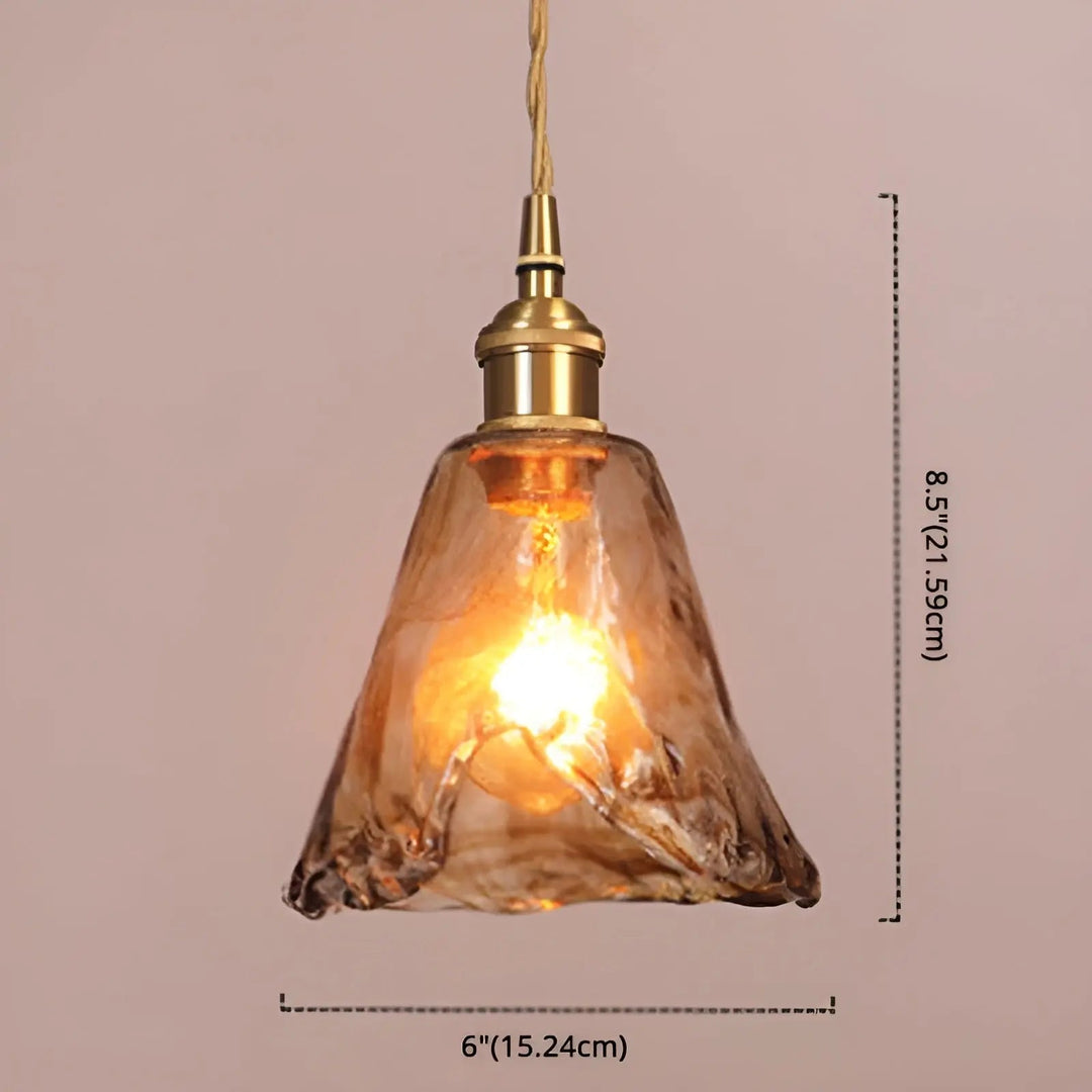 Luxurious Crystal Ceiling Lamp - Amber GlassElegance Noxord