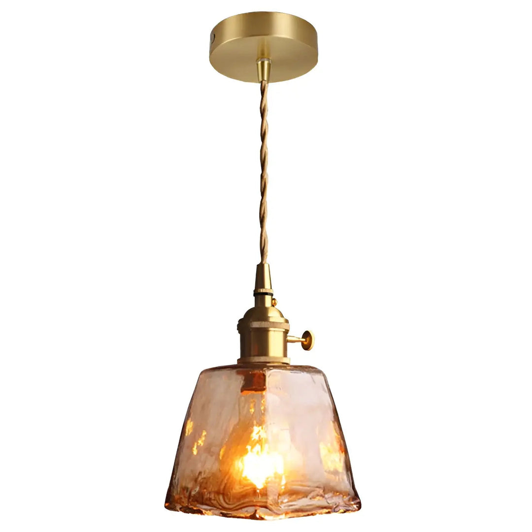 Luxurious Crystal Ceiling Lamp - Amber GlassElegance Noxord