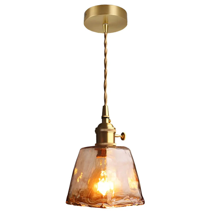 Luxurious Crystal Ceiling Lamp - Amber GlassElegance Noxord