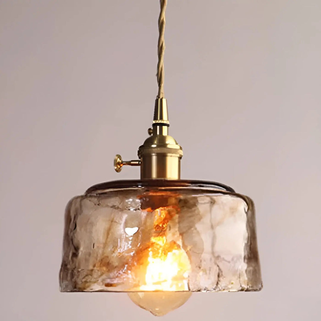 Luxurious Crystal Ceiling Lamp - Amber GlassElegance Noxord