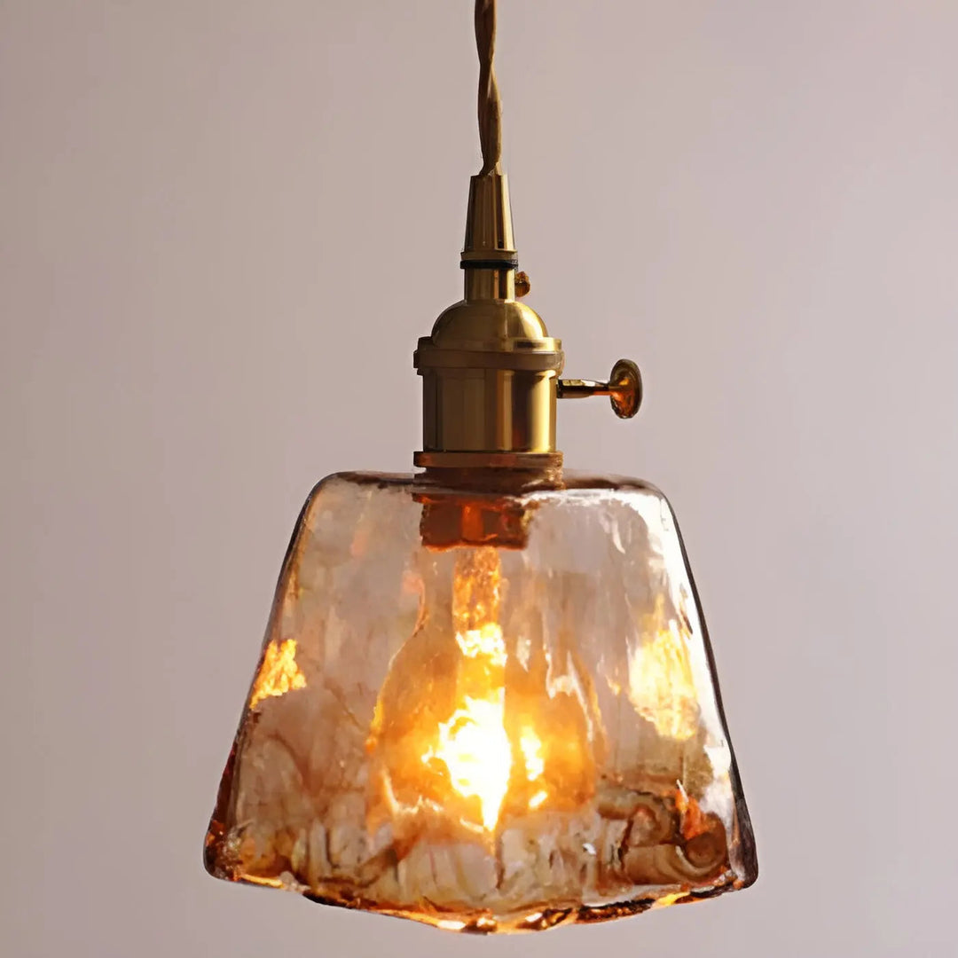 Luxurious Crystal Ceiling Lamp - Amber GlassElegance Noxord