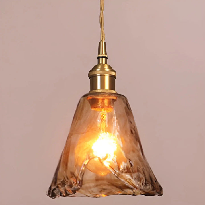 Luxurious Crystal Ceiling Lamp - Amber GlassElegance Noxord