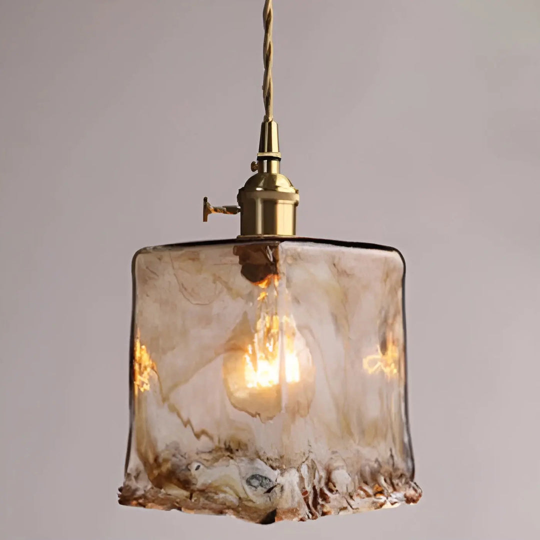 Luxurious Crystal Ceiling Lamp - Amber GlassElegance Noxord