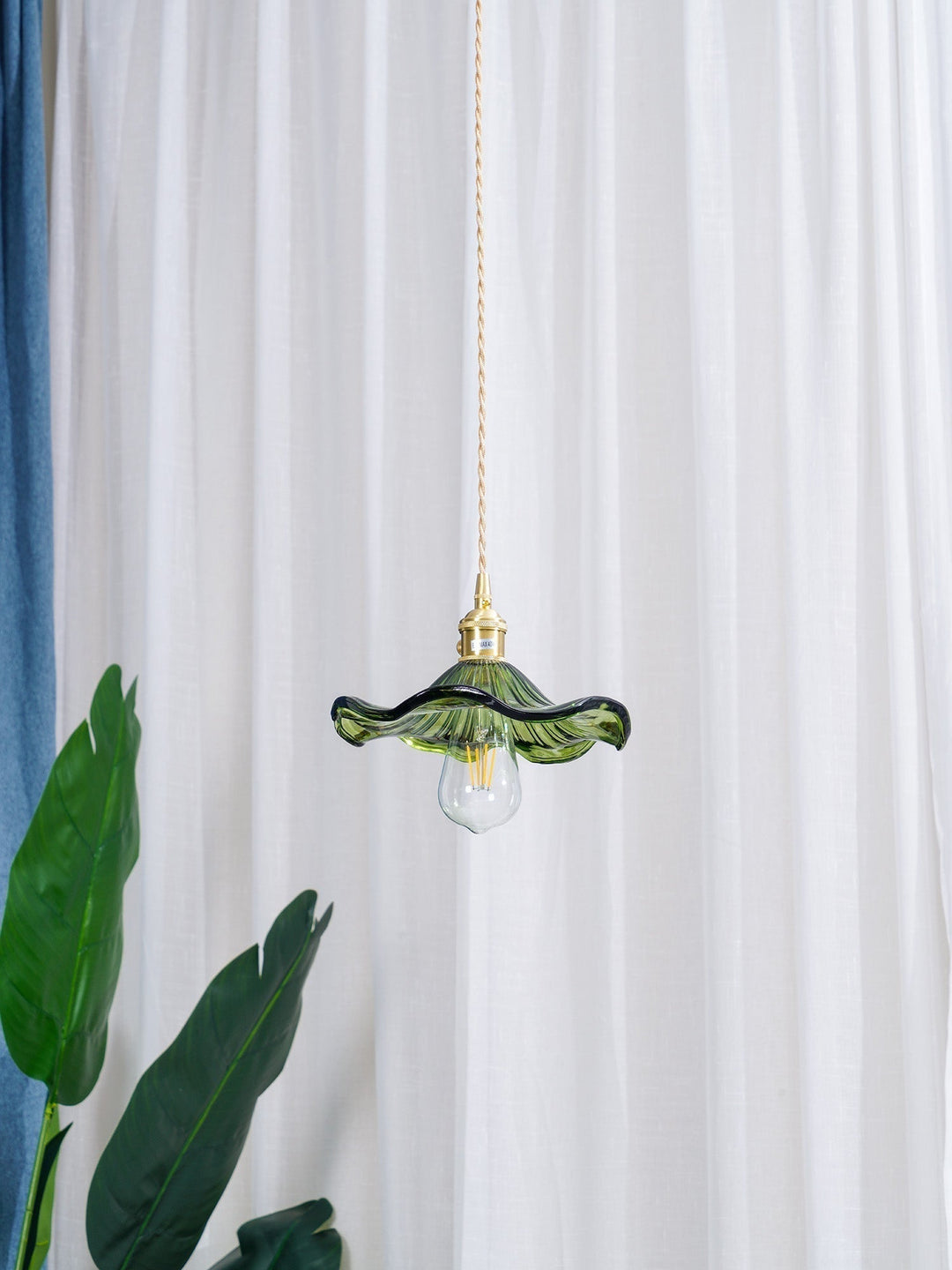 Glass Hibiscus Flower Hanging light Swag Light | Kalsten