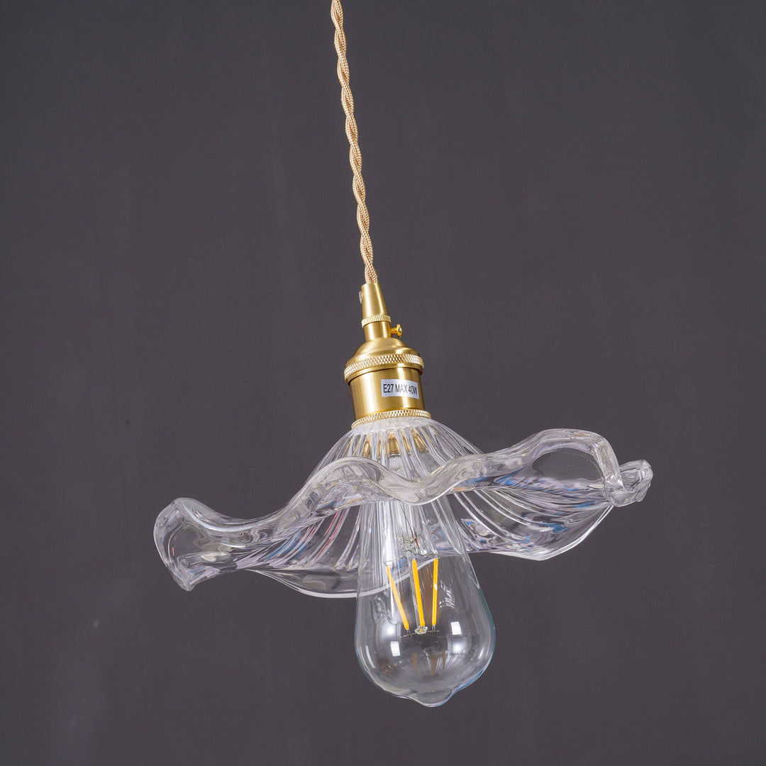 Glass Hibiscus Flower Hanging light Swag Light | Kalsten