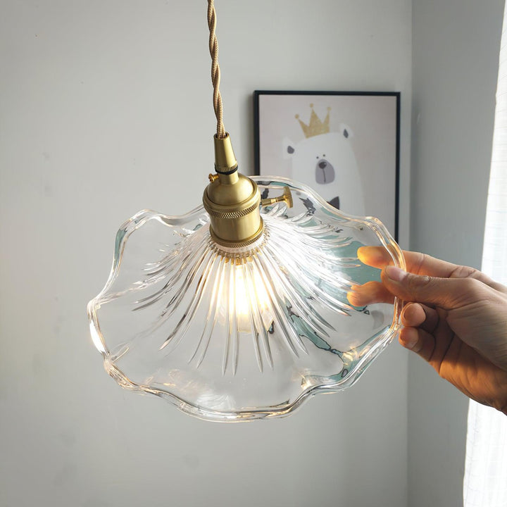 Glass Hibiscus Flower Droplight Pendant Light | Kalsten