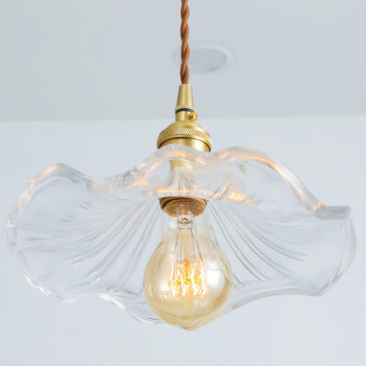 Glass Hibiscus Flower Droplight Pendant Light | Kalsten