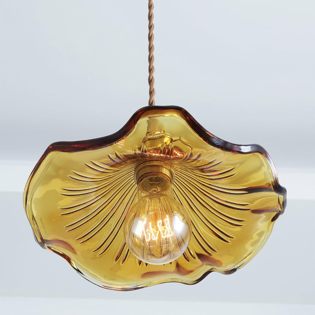 Glass Hibiscus Flower Hanging light Swag Light | Kalsten