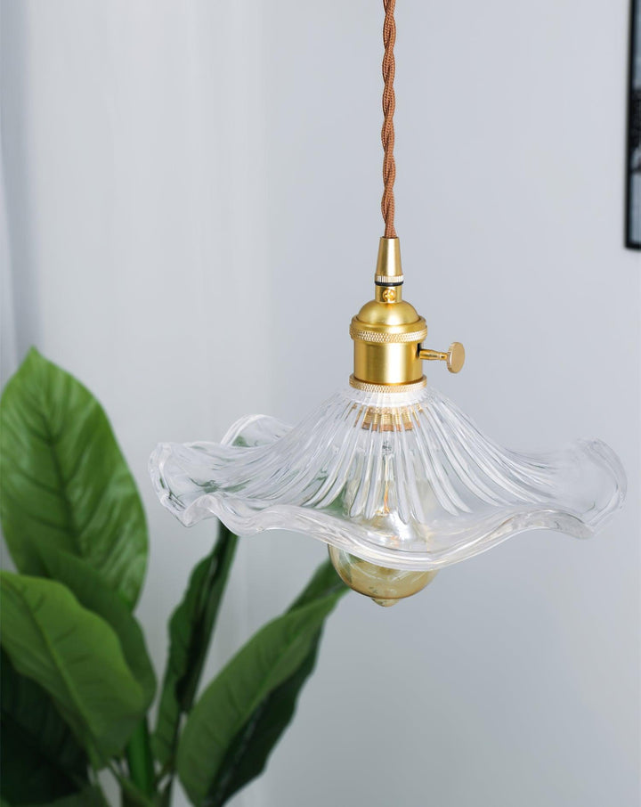 Glass Hibiscus Flower Droplight Pendant Light | Kalsten