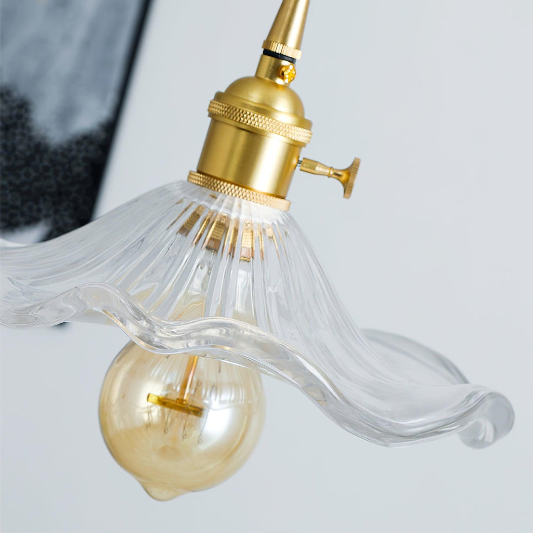 Glass Hibiscus Flower Hanging light Swag Light | Kalsten