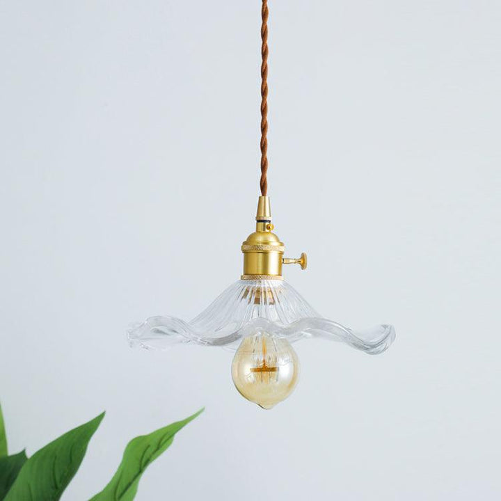 Glass Hibiscus Flower Hanging light Swag Light | Kalsten