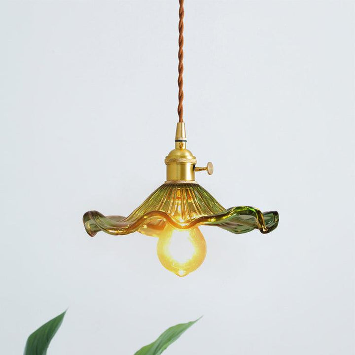 Glass Hibiscus Flower Hanging light Swag Light | Kalsten