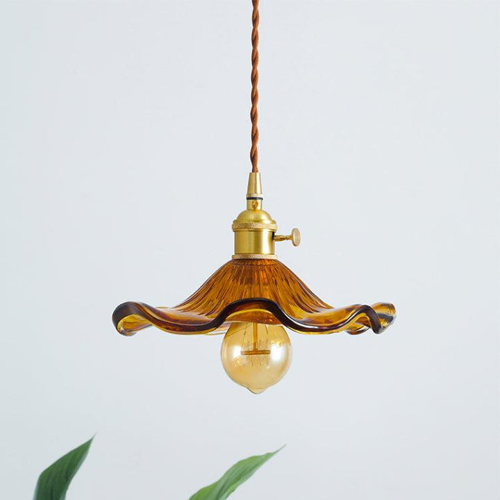 Glass Hibiscus Flower Hanging light Swag Light | Kalsten