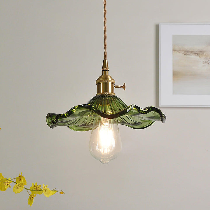 Glass Hibiscus Flower Droplight Pendant Light | Kalsten