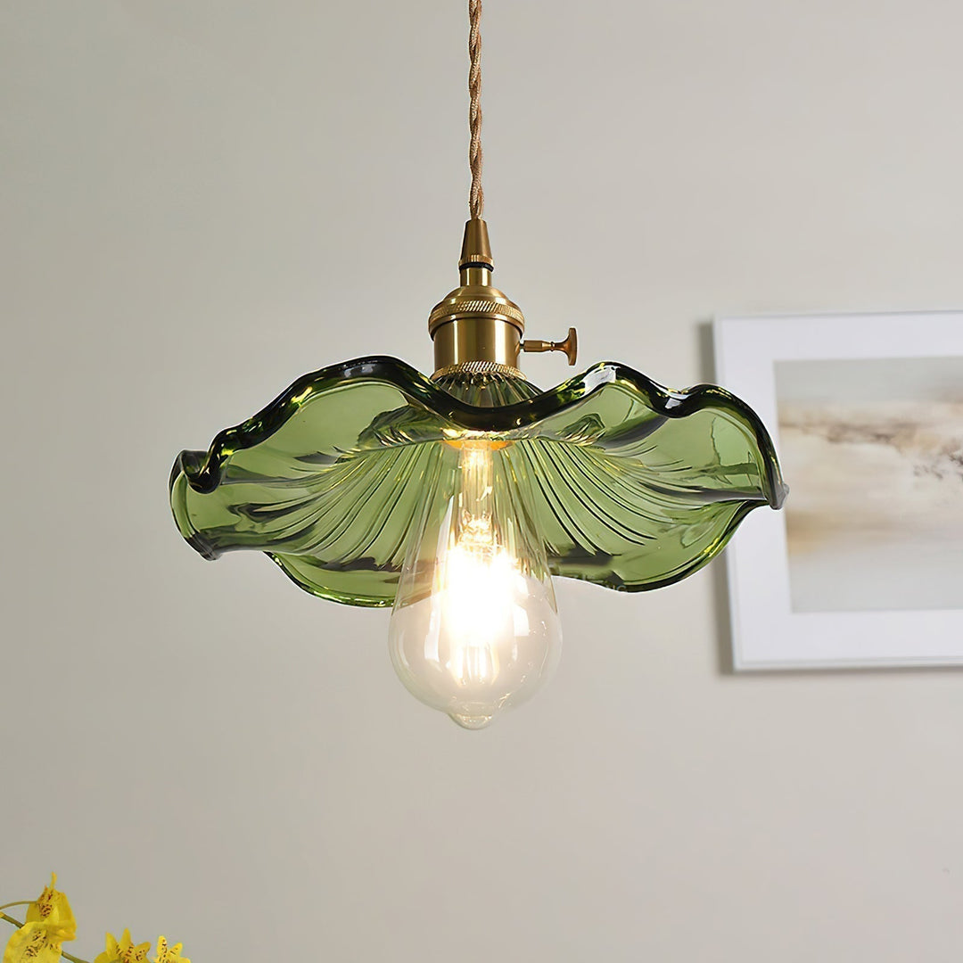 Glass Hibiscus Flower Hanging light Swag Light | Kalsten