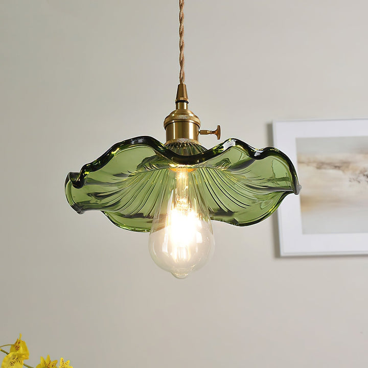 Glass Hibiscus Flower Hanging light Swag Light | Kalsten