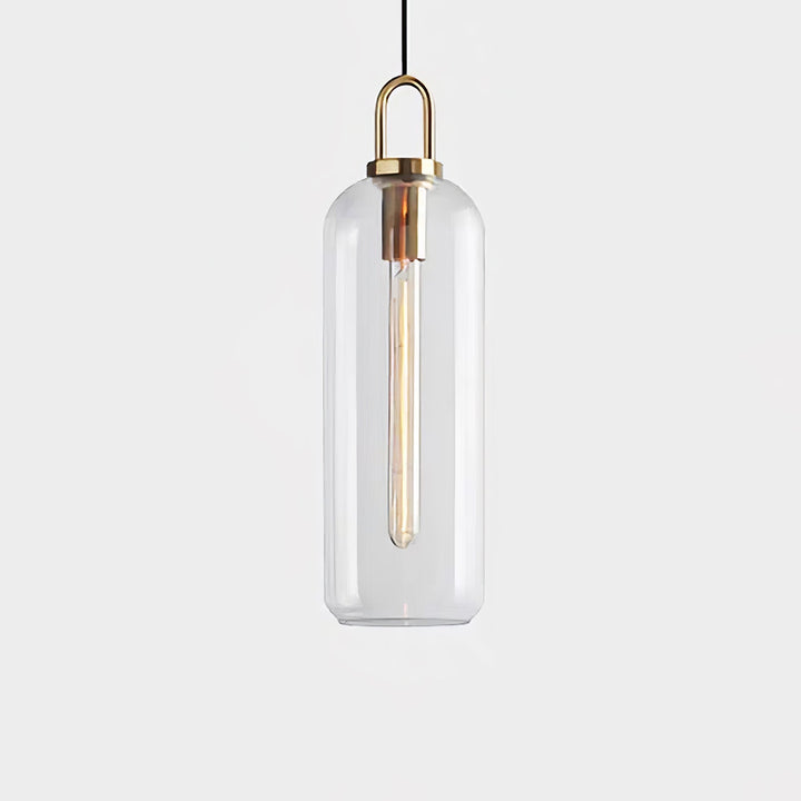 Pendant Light Glass Metal 11.8 in Hanging Living Room Bedroom Ceiling Adjustable Modern Minimalist Lighting Fixture | Kalsten