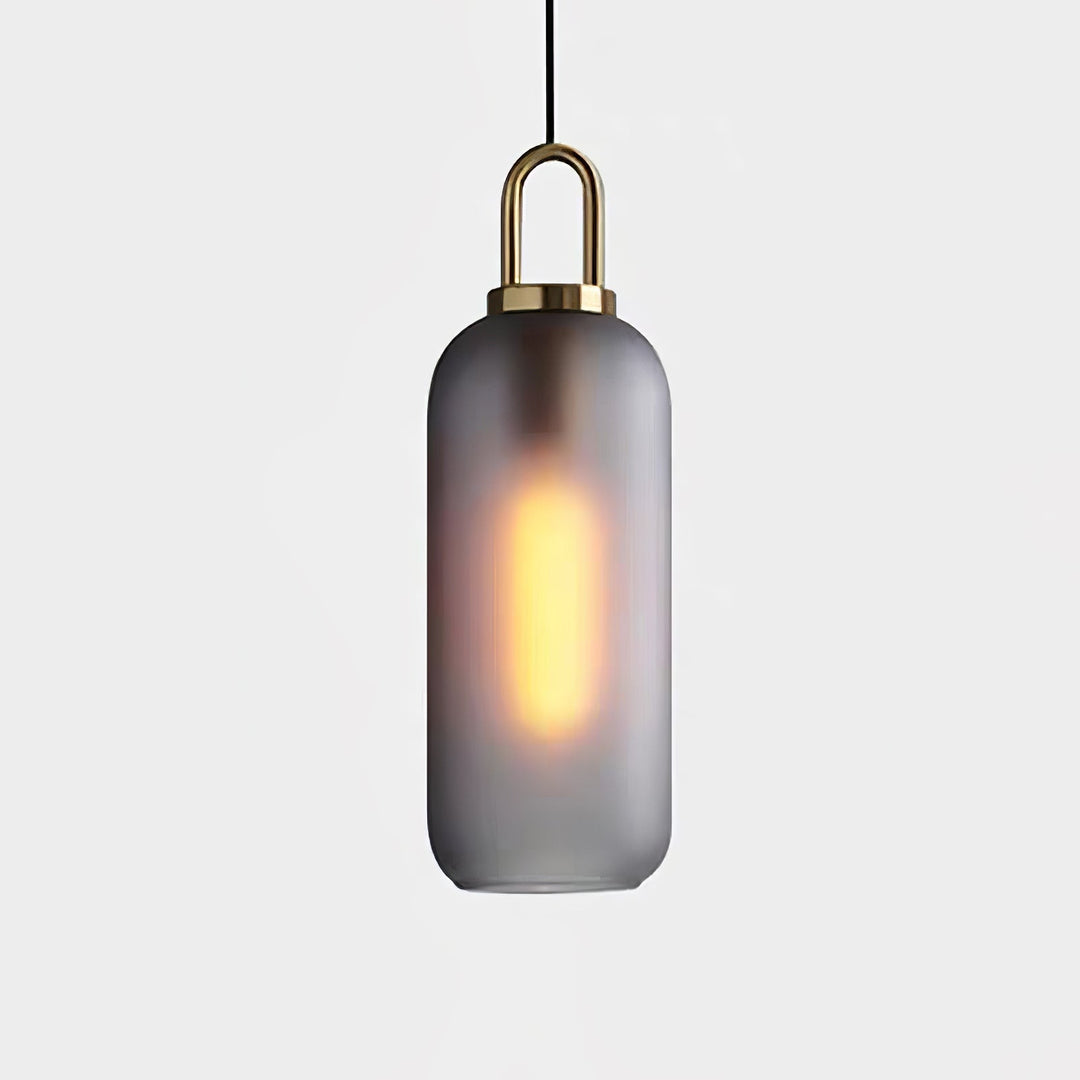 Pendant Light Glass Metal 11.8 in Hanging Living Room Bedroom Ceiling Adjustable Modern Minimalist Lighting Fixture | Kalsten