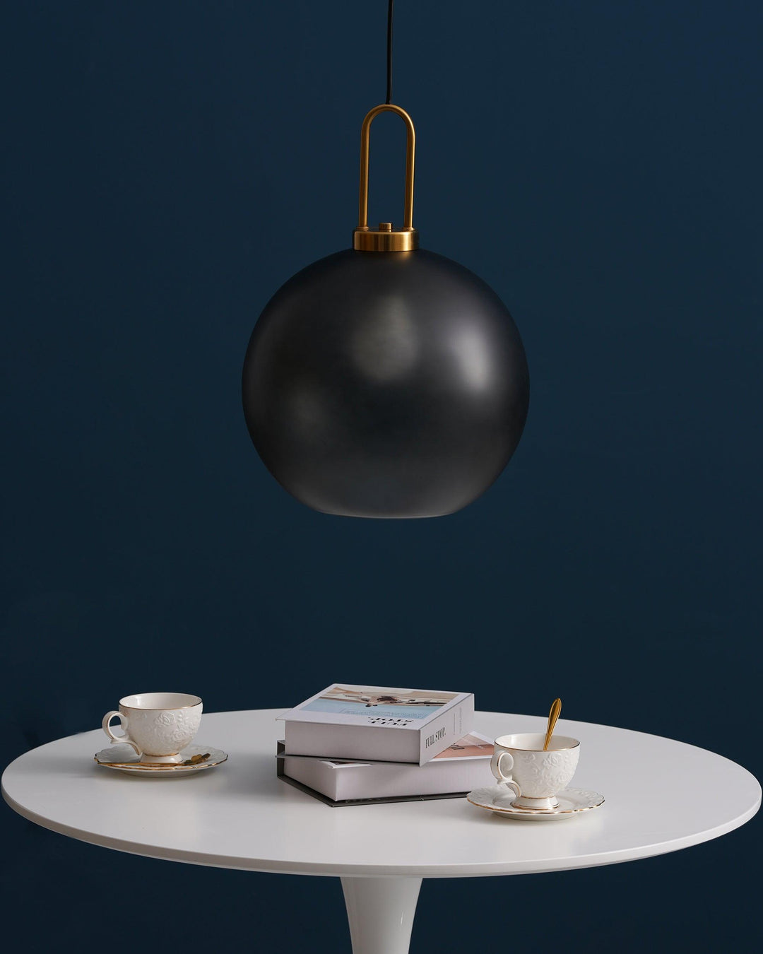 Pendant Light Glass Metal 11.8 in Hanging Living Room Bedroom Ceiling Adjustable Modern Minimalist Lighting Fixture | Kalsten