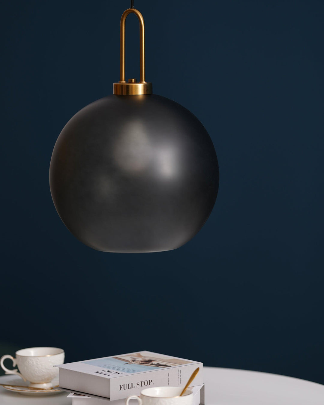 Pendant Light Glass Metal 11.8 in Hanging Living Room Bedroom Ceiling Adjustable Modern Minimalist Lighting Fixture | Kalsten
