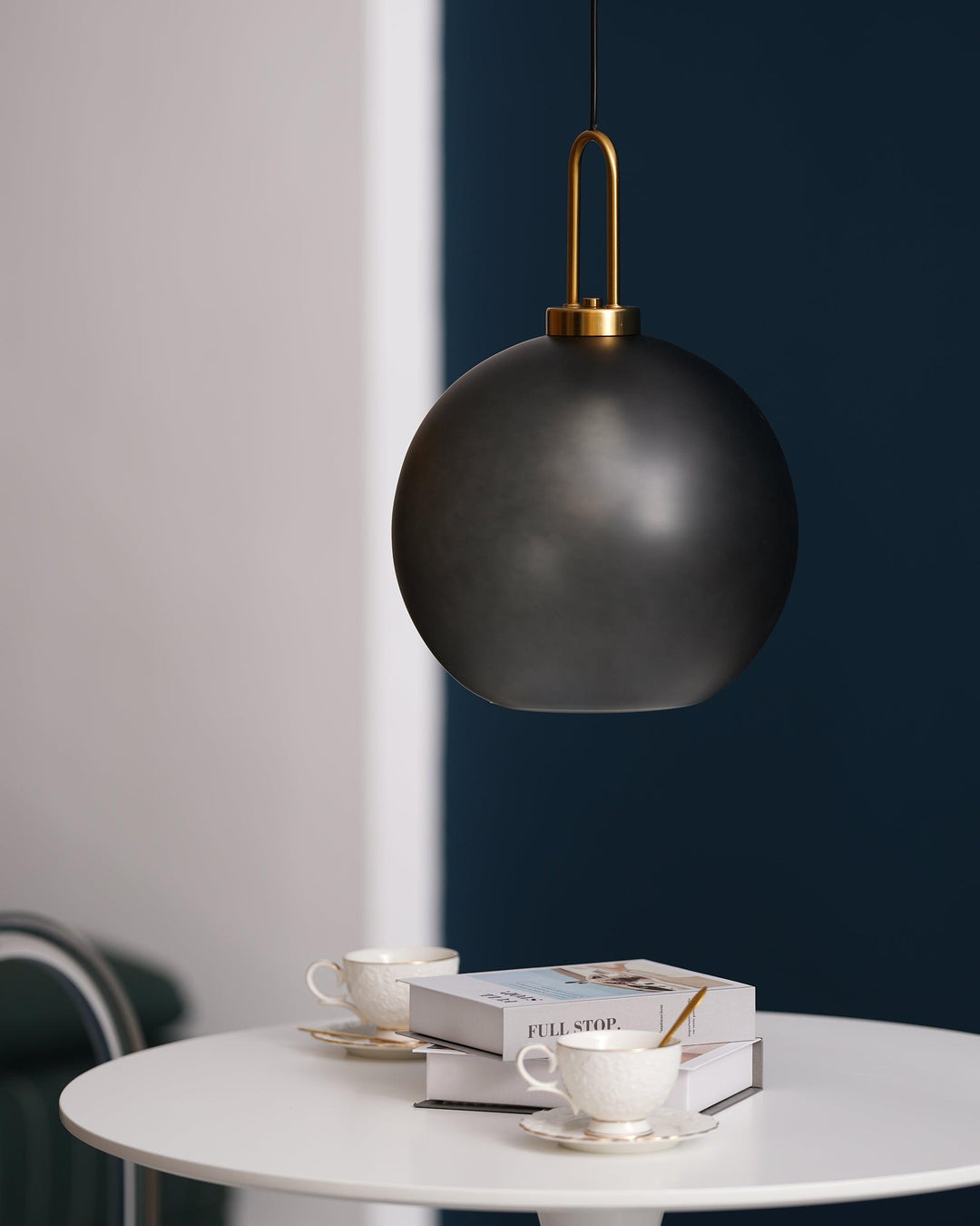 Pendant Light Glass Metal 11.8 in Hanging Living Room Bedroom Ceiling Adjustable Modern Minimalist Lighting Fixture | Kalsten