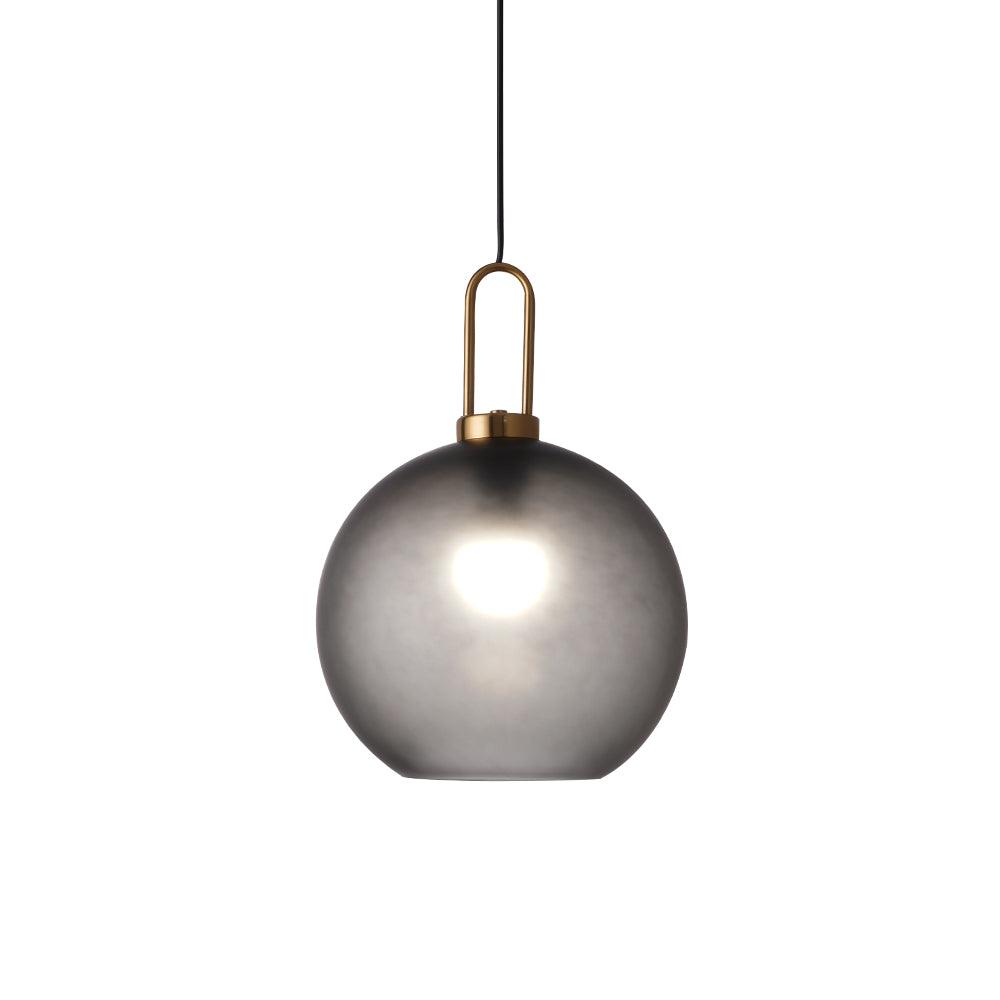 Pendant Light Glass Metal 11.8 in Hanging Living Room Bedroom Ceiling Adjustable Modern Minimalist Lighting Fixture | Kalsten