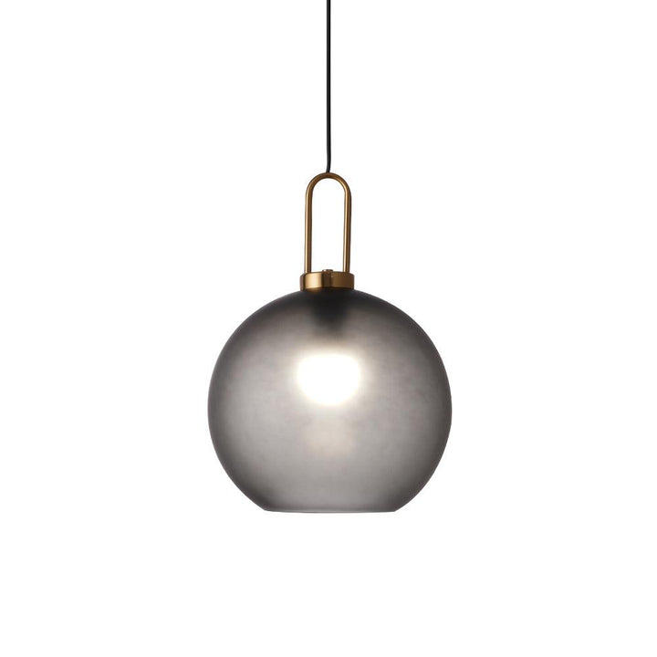 Pendant Light Glass Metal 11.8 in Hanging Living Room Bedroom Ceiling Adjustable Modern Minimalist Lighting Fixture | Kalsten