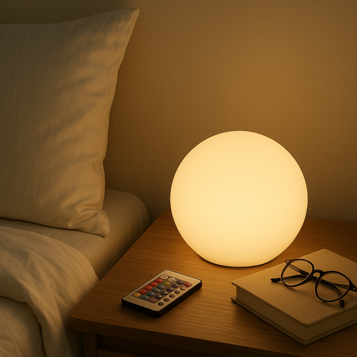 GlowOrb – Wireless LED Colour-Changing Table Lamp with Remote & USB Rechargeable | Kalsten