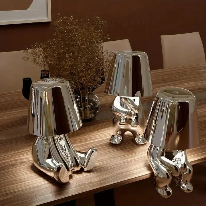 Modern LED table lamp in sculpture design – Decorative statue lamp for living room | Kalsten