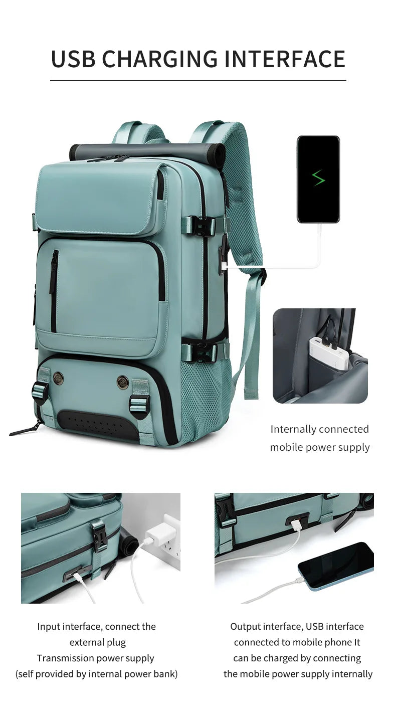 Kalsten | TRAVELMAX Pack – Large Waterproof Travel Backpack with USB Charging Port
