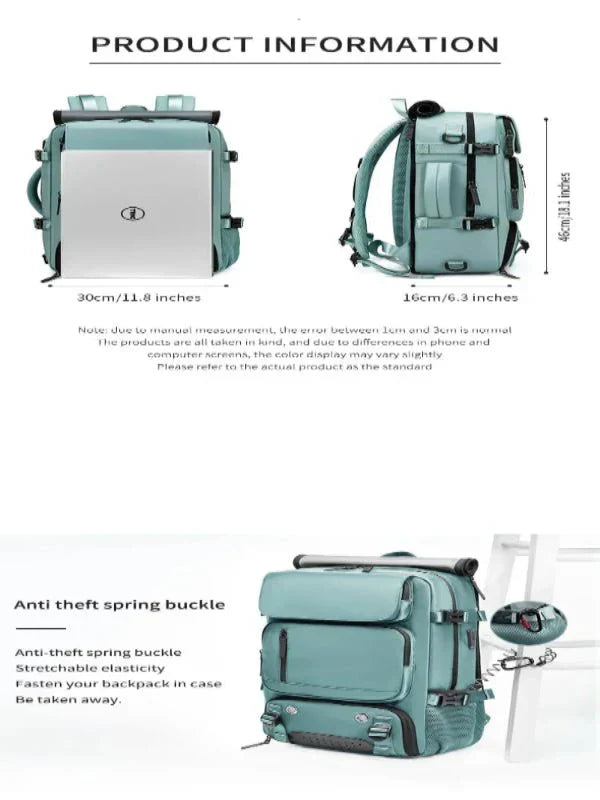 Kalsten | TRAVELMAX Pack – Large Waterproof Travel Backpack with USB Charging Port