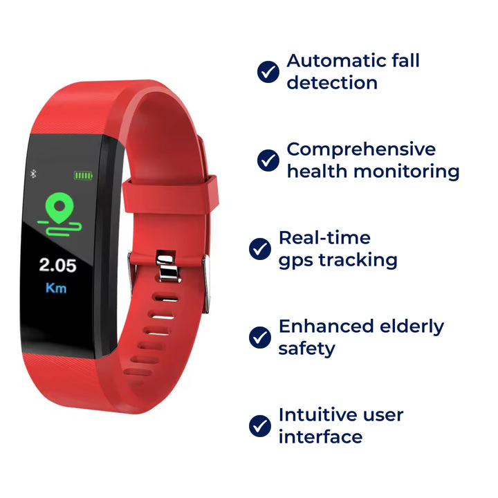 GuardianTime | Smartwatch for Seniors – Fall Detection – Health Monitoring – GPS Tracker – Elderly Safety Noxord