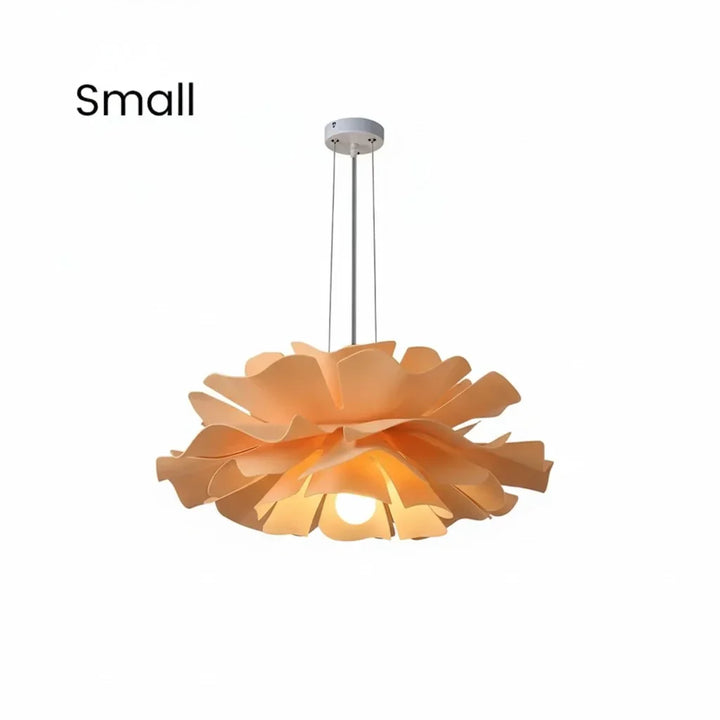 Pendant Light Acrylic Metal 15.7 in White Lotus Flower Dining Bedroom Living Room Lighting Fixture | Kalsten