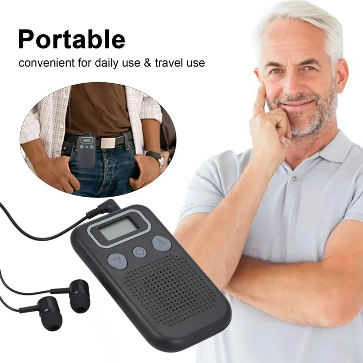 Kalsten | Hearing Aid Sound Amplifier – Battery-Powered In-Ear Hearing Enhancement Device with Headset for Seniors and Adults