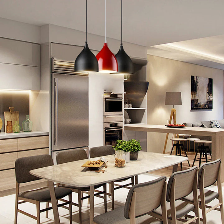 Nordic Minimalist Ceiling Chandelier – E27 LED Pendant Light, Adjustable Hanging Lamp for Kitchen, Dining, and Living Room – Modern Home Decor | Kalsten