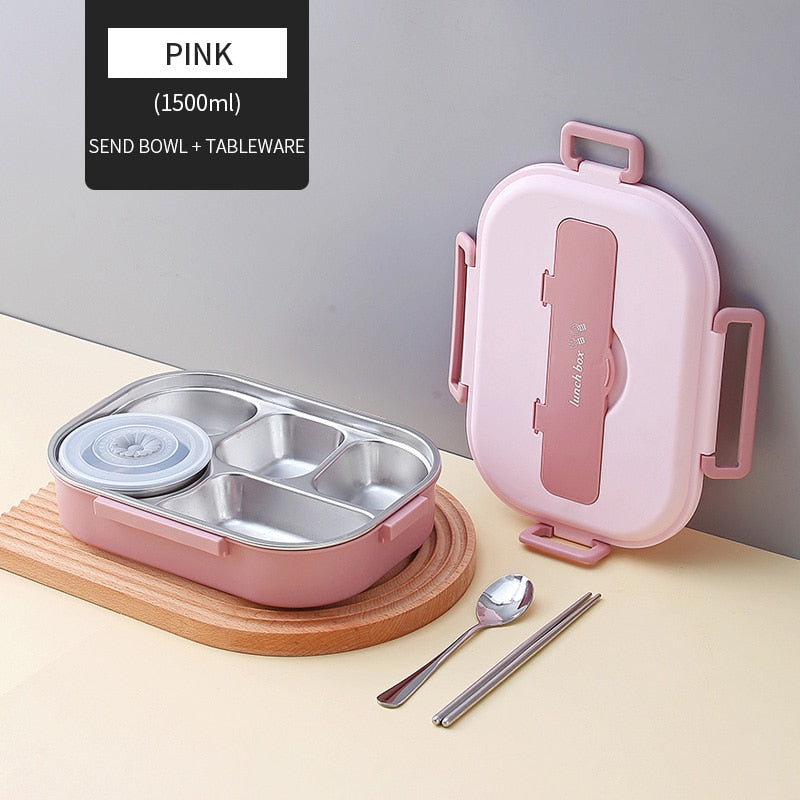 Stainless Steel Multi Compartment Kids Lunch Box | Kalsten