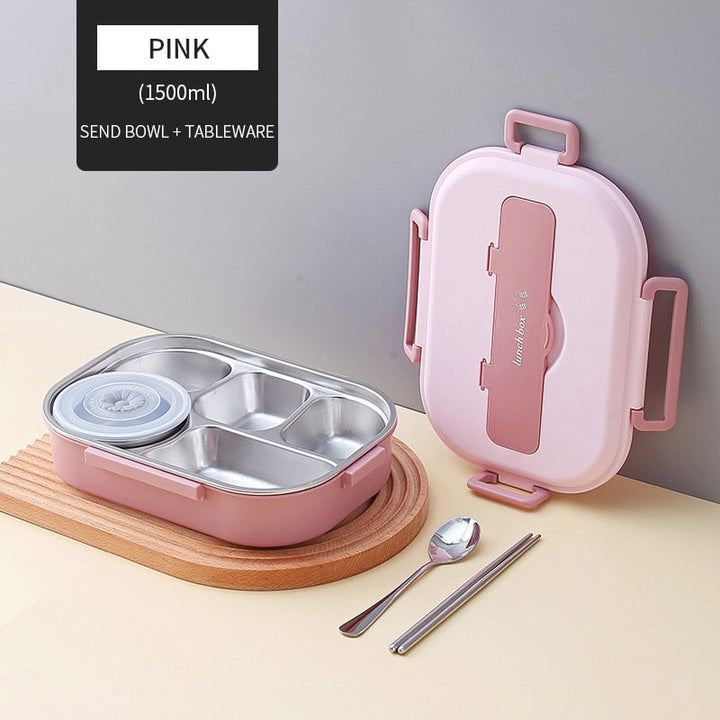 Stainless Steel Multi Compartment Kids Lunch Box | Kalsten